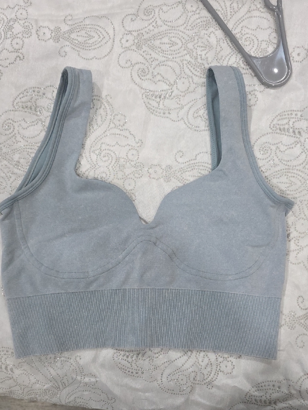 Seamless Light Blue Wireless Comfort Bra
